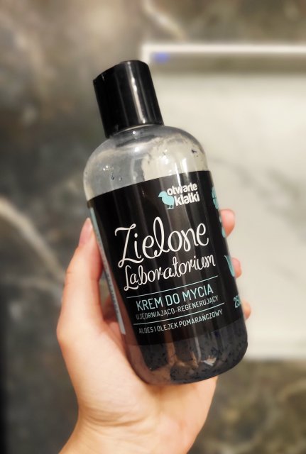 Zielone Laboratorium Krem do mycia, Ujędrniająco-regenerujący, Aloes i olejek pomarańczowy