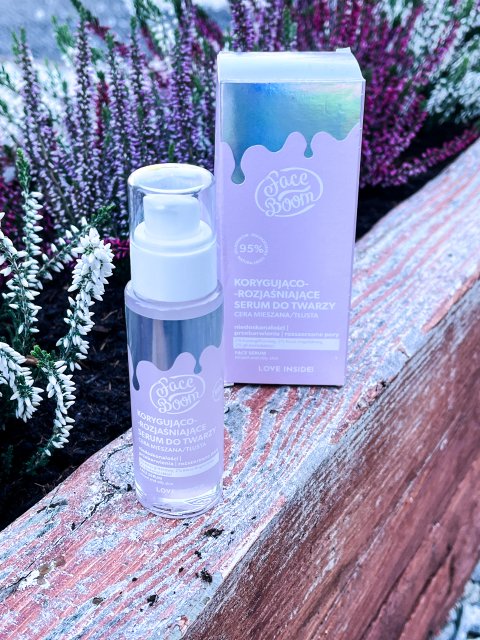 FaceBoom Serum do twarzy, Korygująco-rozjaśniające, Cera mieszana i tłusta