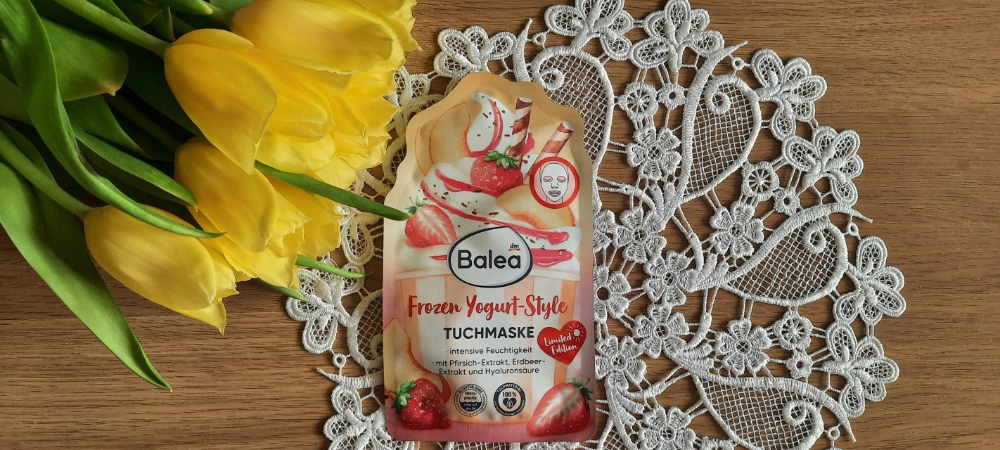 Balea Maseczka do twarzy w płacie, Frozen Yogurt-Style