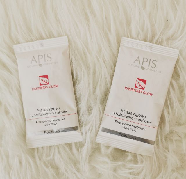 Apis Maska do twarzy, Algowa, Raspberry Glow, Liofilizowane Maliny