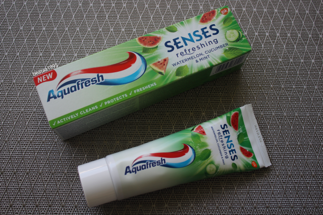 Aquafresh Pasta do zębów, Senses, Odświeżająca, Arbuz, ogórek i mięta