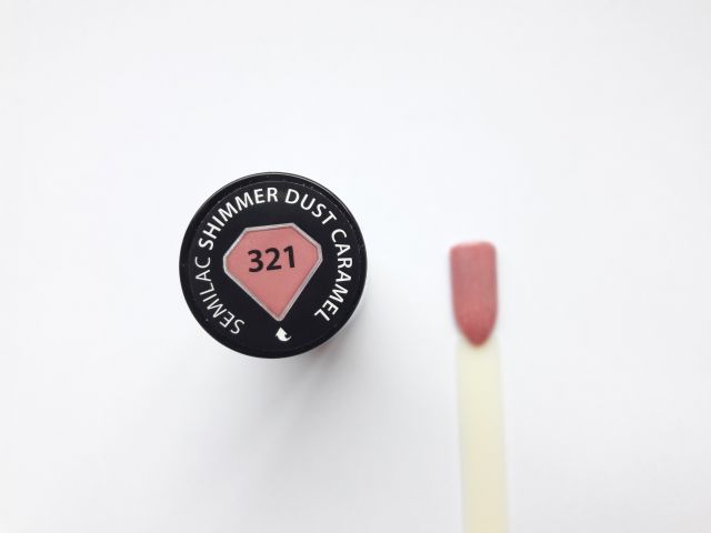 Semilac Lakier hybrydowy, 321 Shimmer Dust Caramel