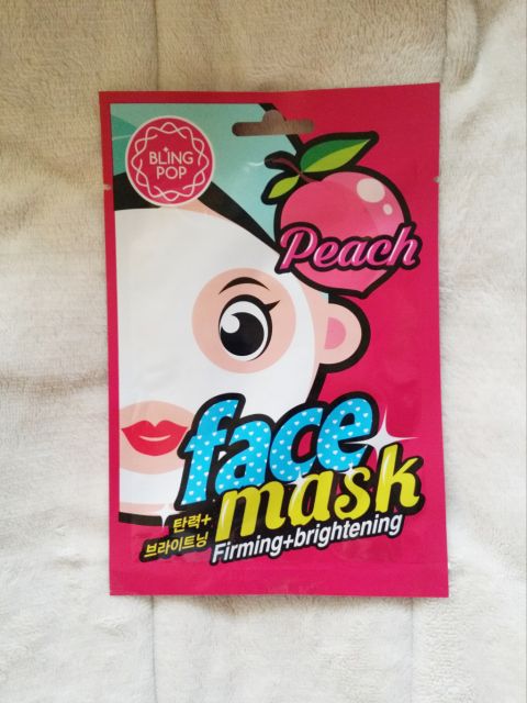 BLING POP Maska do twarzy w płacie, Firming + Brightening, Peach