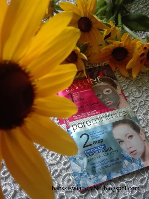 Eveline Pore Minimizer, Maseczka do twarzy, 2 Etapowa, Peeling-sauna, Krio-maska