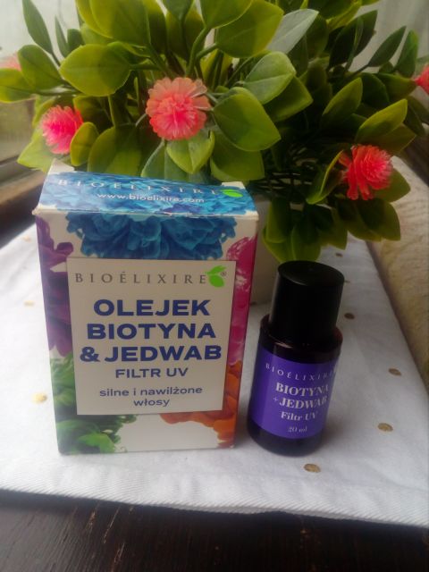 Bioélixire Olejek do włosów, Biotyna & Jedwab, Silne i nawilżone włosy