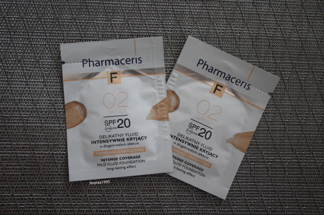 Pharmaceris F, Fluid do twarzy, Intensywnie kryjący, Delikatny, SPF 20+, nr 02 Sand
