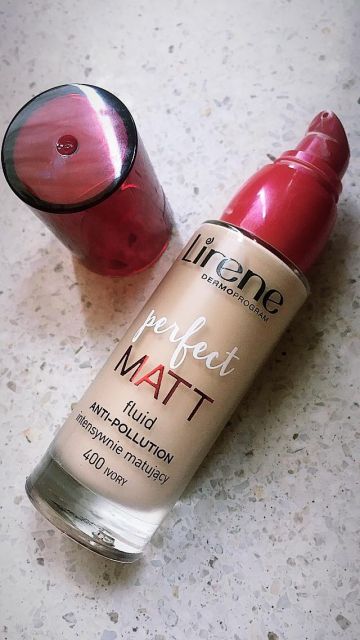 Lirene Dermoprogram, Perfect Matt, fluid anti-pollution, intensywnie matujący, 400 IVORY