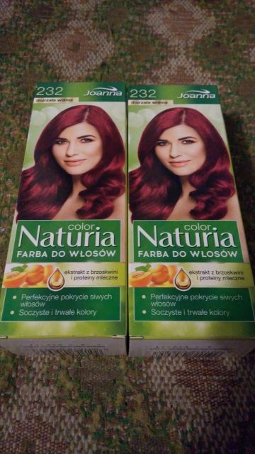 Joanna Naturia, Farba do włosów, Trwała, nr 232 Dojrzała Wiśnia