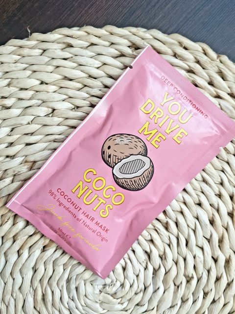 The Beauty Dept. Maseczka do włosów, You Drive Me Coco Nuts, Rewitalizująca, Z olejem kokosowym, masłem shea i olejem z opuncji figowej