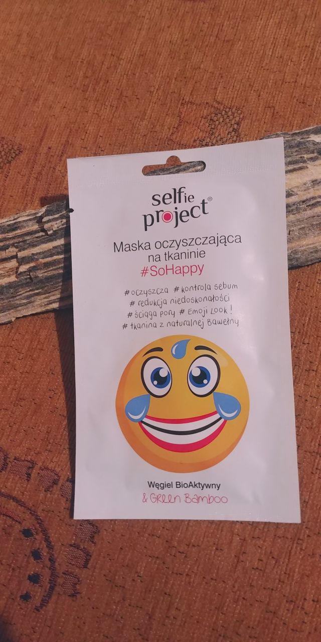 Selfie Project Maska do twarzy na tkaninie, Oczyszczająca, #SoHappy