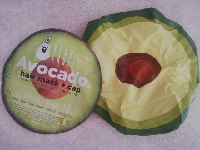 Bear Fruits Maska do włosów z czepkiem, Avocado Hair Mask, Repair + Nourish