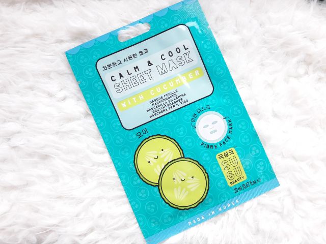 Sugu Maska do twarzy w płacie, Calm & Cool with Cucumber