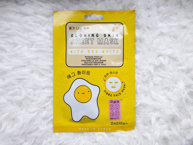 Sugu Maska do twarzy w płacie, Glowing Skin, With Egg White