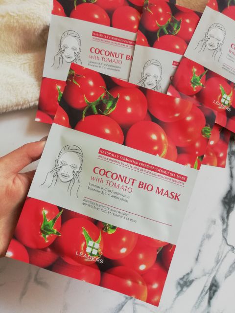 Leaders Cosmetics Coconut Bio Mask with Tomato, Maska w płachcie z ekstraktem z pomidora