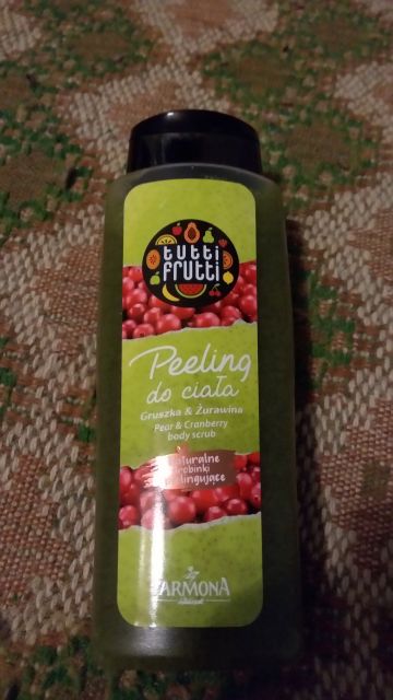 Farmona Tutti Frutti, Cukrowy peeling do ciała, Gruszka i żurawina