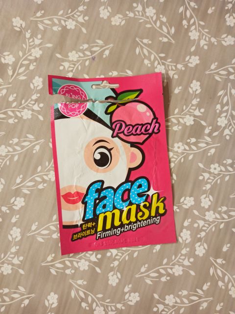 BLING POP Maska do twarzy w płacie, Firming + Brightening, Peach