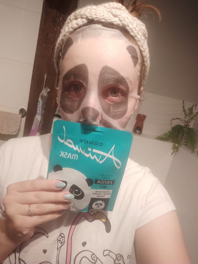 Maska w płachcie panda