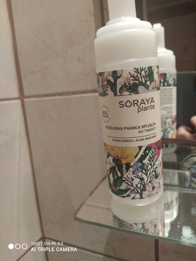 Soraya Plante, Roślinna pianka myjąca do twarzy, Woda neroli, Alga wakame