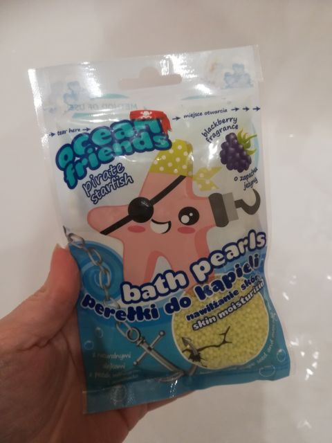 Marba Cosmetics Perełki do kąpieli, Ocean Friends, Nawilżenie, Olejki z pestek winogron i awokado, Pirate Starfish