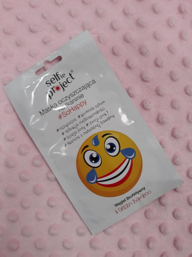 Selfie Project Maska do twarzy na tkaninie, Oczyszczająca, #SoHappy