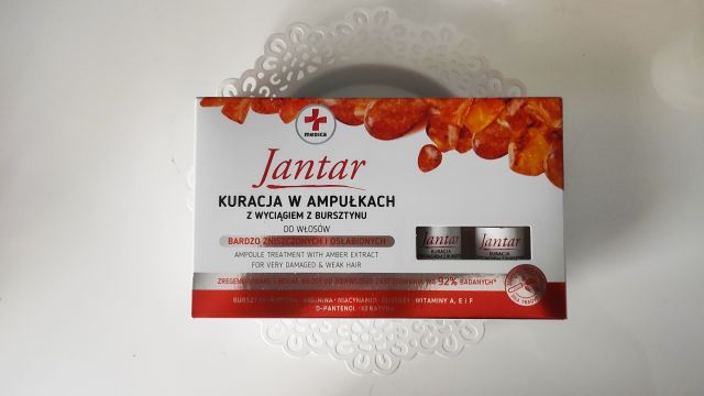 Kuracja w ampułkach Jantar włosy zniszczone i osłabione