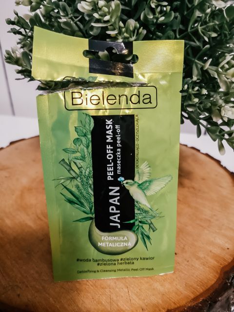 Bielenda Japan Beauty, Maseczka do twarzy, Peel off, Formuła metaliczna, Detox i oczyszczenie, Woda bambusowa, zielony kawior, zielona herbata, 