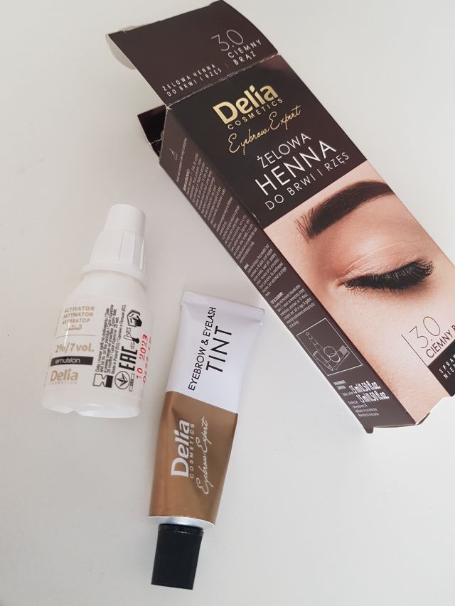 Delia Henna do brwi, Żelowa, nr 3.0 Ciemny brąz