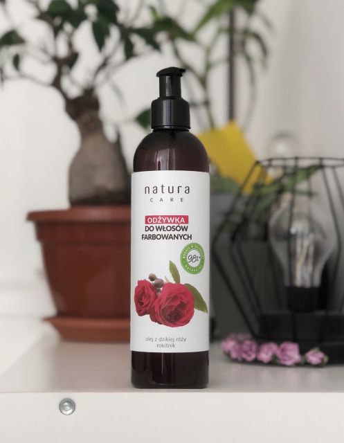 Natura Care Odżywka do włosów farbowanych, olej z dzikiej róży i rokitnik