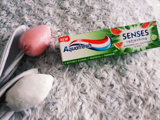 Aquafresh Pasta do zębów, Senses, Odświeżająca, Arbuz, ogórek i mięta