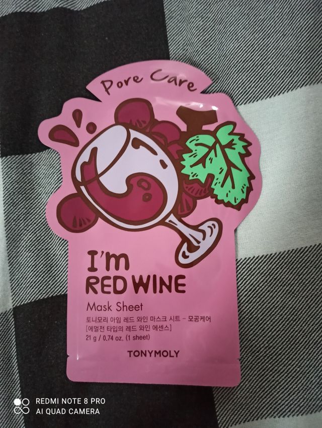 Tony Moly I'm Real, Red Wine Mask Sheet, Maska do twarzy w płacie