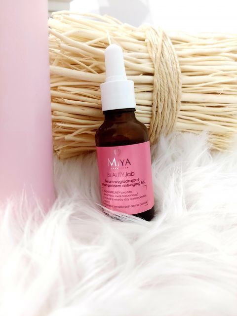 Miya Cosmetics Beauty lab, Serum do twarzy, Wygładzające, z kompleksem anti-aging 5%
