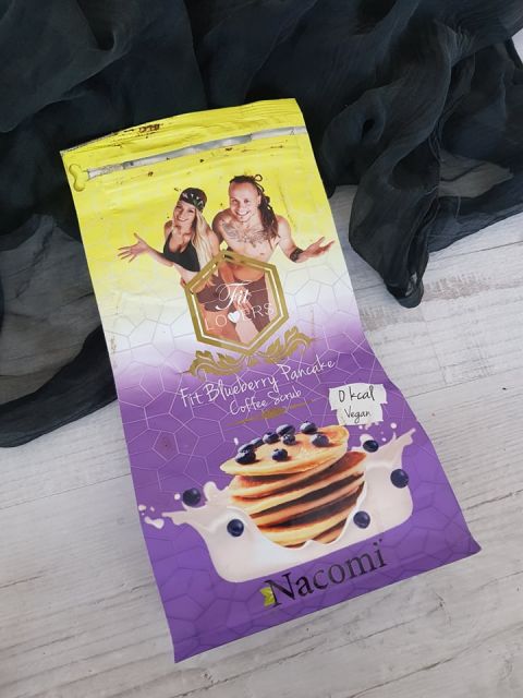 Nacomi Peeling do ciała, Fit Lovers, Kawowy, Borówkowe Pankejki