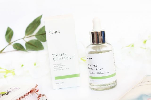 iUNIK Tea Tree Relief Serum, Serum do twarzy, Z wodą z drzewa herbacianego