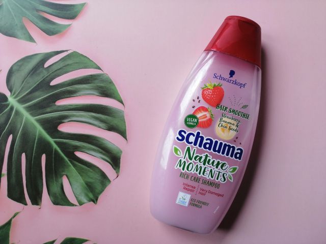 Schwarzkopf Schauma, Nature Moments, Szampon do włosów, Strawberry & Banana & Chia Seeds