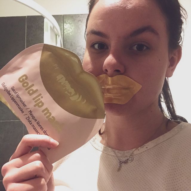 Mascot Europe Maska na usta, Złota, Gold lip mask