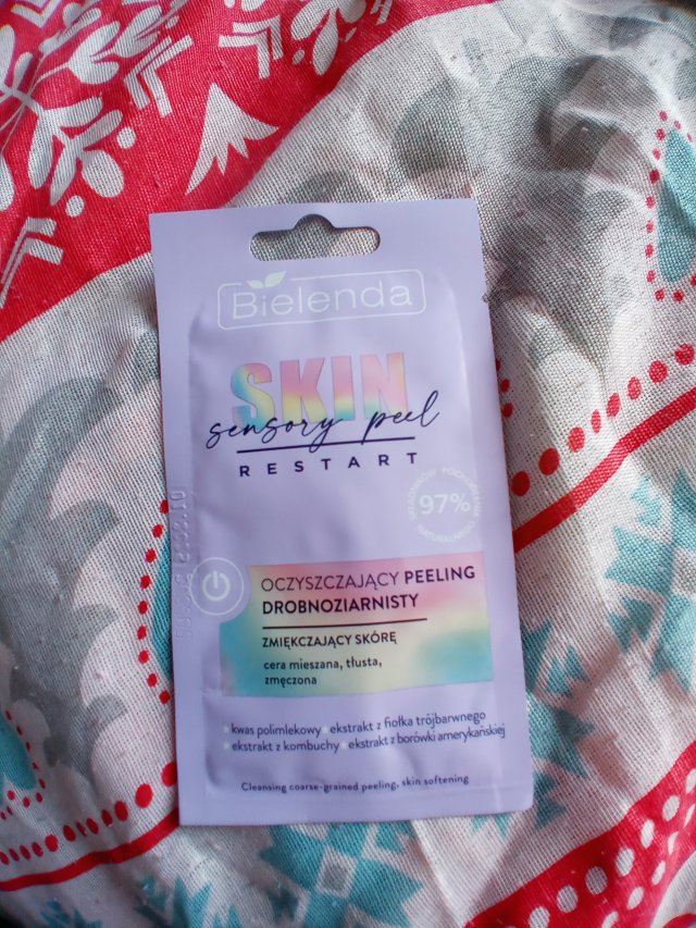 Bielenda Skin Restart, Sensory Peel, Peeling do twarzy, Oczyszczający, Drobnoziarnisty, Zmiękczający skórę