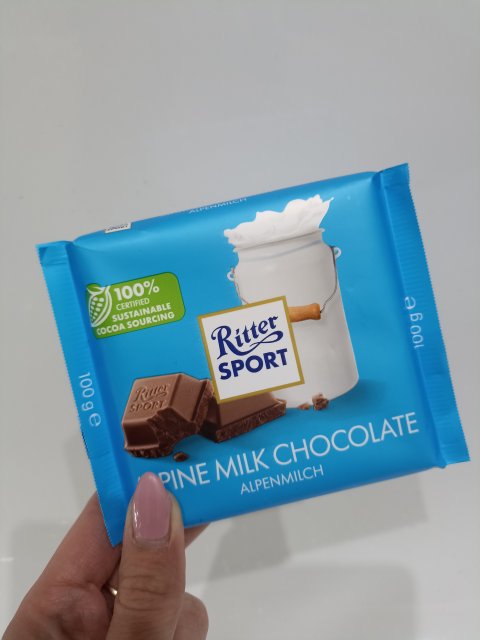 Ritter Sport, czekolada mleczna 