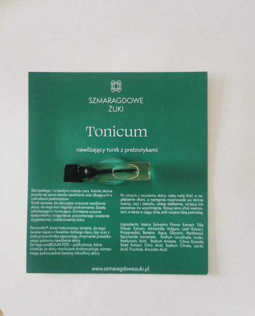 Szmaragdowe Żuki Nawilżający tonik z prebiotykami, Tonicum