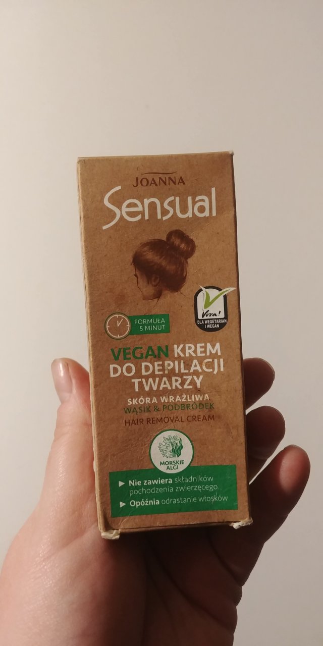 Joanna Sensual, Vegan, Krem do depilacji twarzy, Skóra wrażliwa
