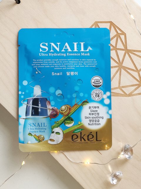 Ekel Maska do twarzy w płacie, Snail Ultra Hydrating Essence Mask