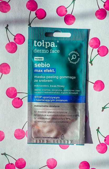 Tołpa Dermo Face, Sebio, Maska-peeling do twarzy, Ze srebrem