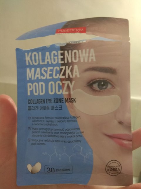 Purederm Płatki pod oczy, Wegańskie, Z kolagenem, Under Eye Mask 
