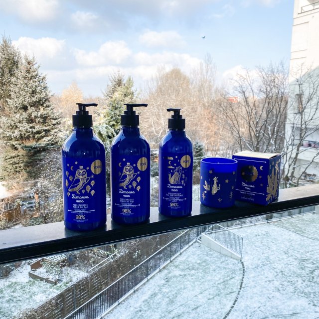 Zimowa noc YOPE żel pod prysznic mydło w plynie świeca