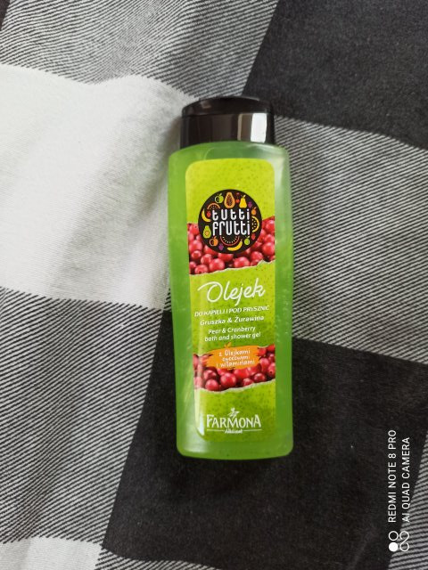 Farmona Tutti Frutti, Olejek do kąpieli i pod prysznic, Gruszka i żurawina