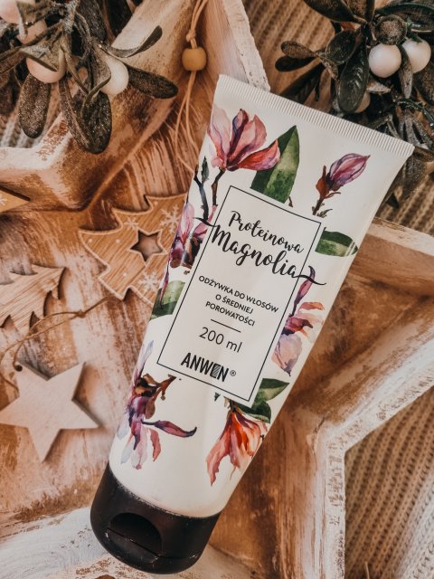 Anwen Odżywka do włosów o średniej porowatości, Proteinowa Magnolia