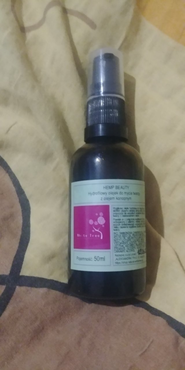 WhiteTree Natural Cosmetics Olejek do mycia twarzy, Hydrofilowy, Z olejem konopnym, Hemp Beauty