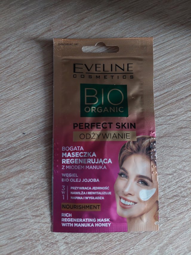 Eveline Bio Organic, Maseczka do twarzy, Perfect Skin, Regenerująca z miodem Manuka 