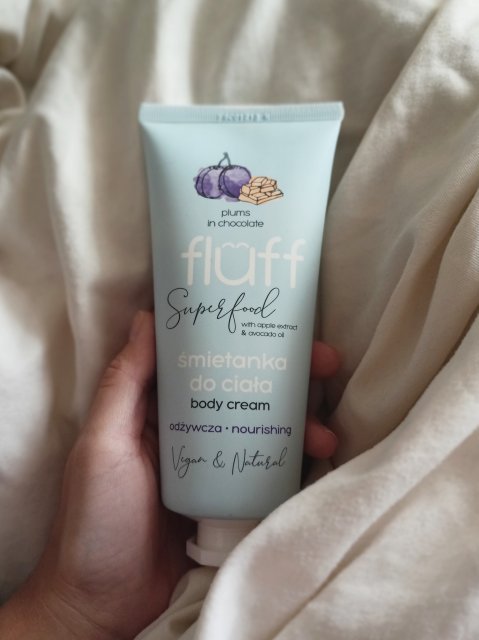 Fluff Superfood, Śmietanka do ciała, Odżywcza, Śliwki w czekoladzie 