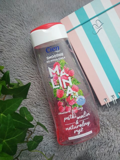Cien Smoothie do mycia ciała, Malina, Pestki malin & Naturalny ryż