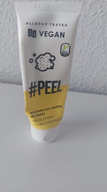 AA Vegan, #Peel, Peeling do twarzy, Enzymatyczny, Enzym z papai i olejek z migdałów